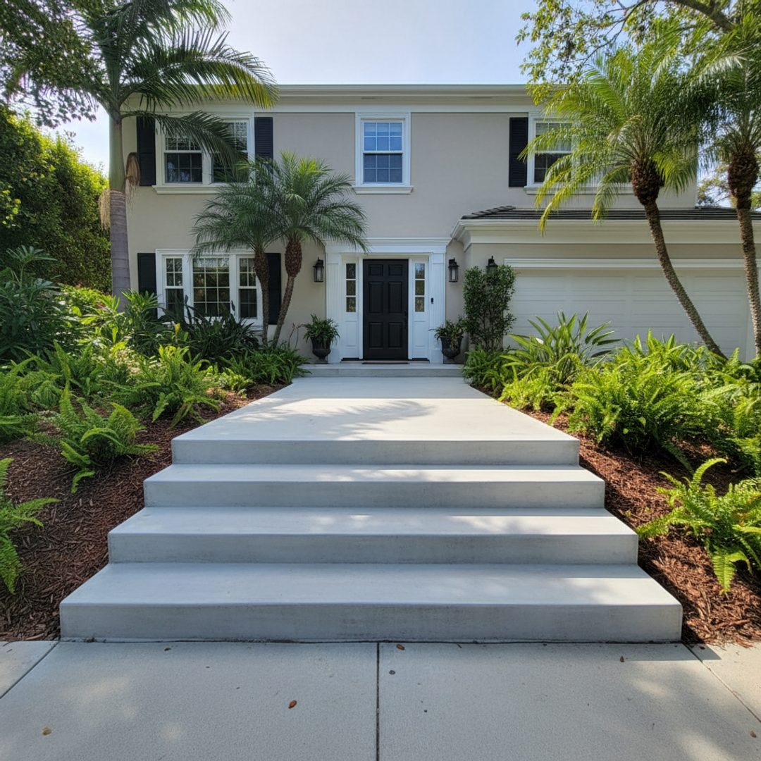 Concrete Steps & Porches completed by Sunrise Concrete Company in Greenwood, LA